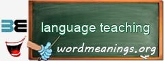 WordMeaning blackboard for language teaching